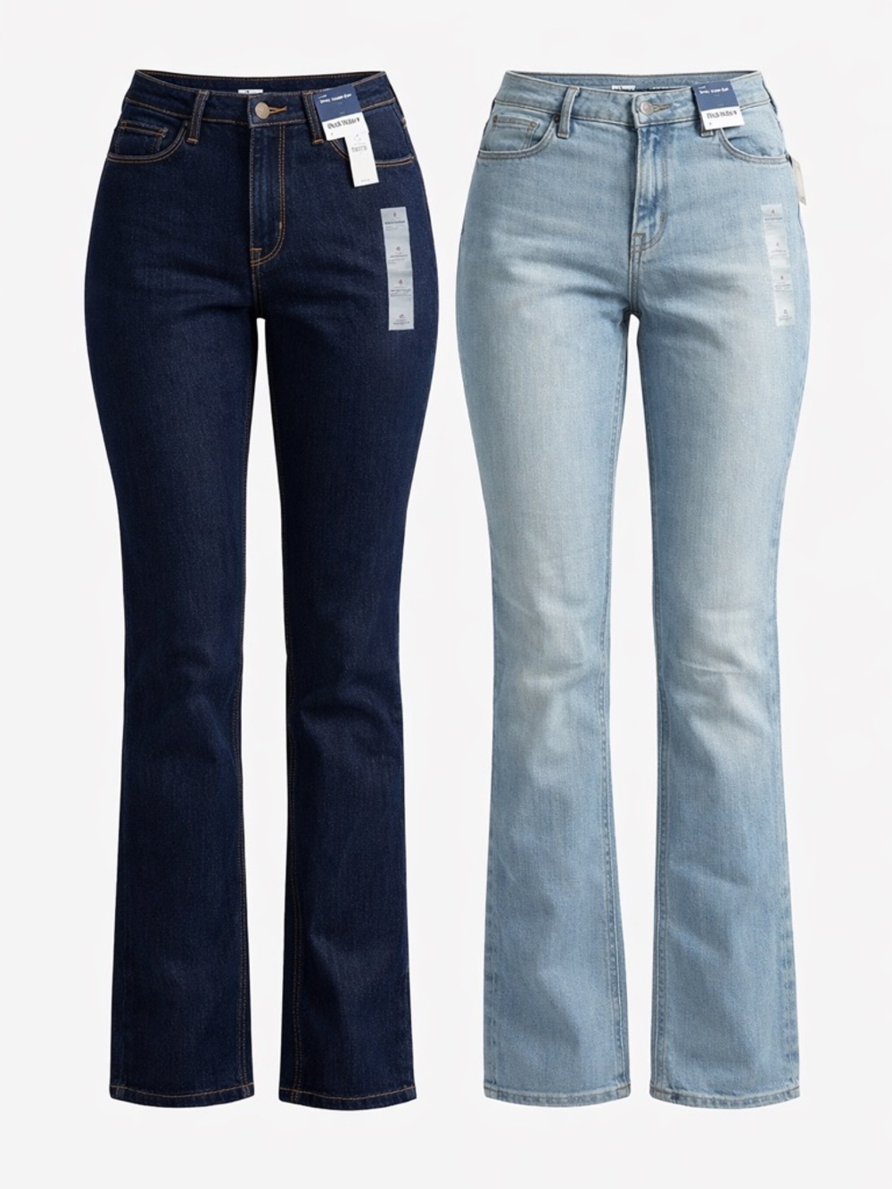 NWT Old Navy WOW Bootcut Jeans Bundle Size 4 | Light & Dark Wash Mid-Rise